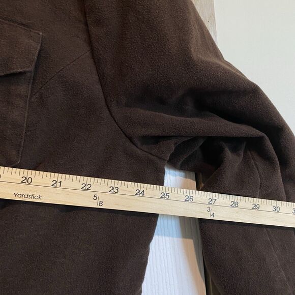 vntg charter club women blazer jacket 100%cotton brown sz 20W office school work - Picture 6 of 6